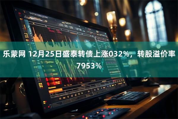 乐蒙网 12月25日盛泰转债上涨032%，转股溢价率7953%